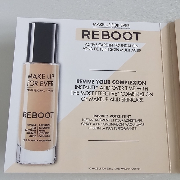 ⚪ free⚪ MAKEUP FOREVER REBOOT FOUNDATION SAMPLE CARD - Picture 4 of 8